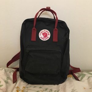 Fjallraven Kanken 15” backpack - Black-Ox Red